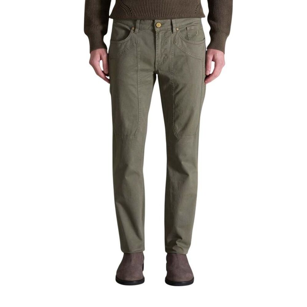 Jeckerson Green Cotton Skinny Men's Pants